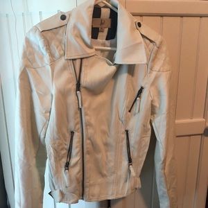 Cream Pleather Jacket